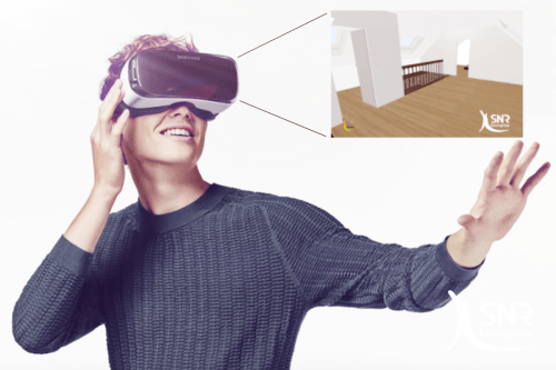 SNR casque réalité virtuelle comble en 3D SNR Entreprise Laval Saint Malo