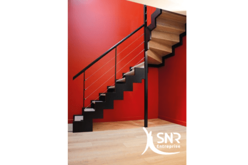 aménager les combles pose escalier métal SNR Entreprise laval rennes saint malo