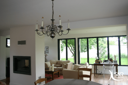Vue intérieure de l agrandissement maison laval réalisé par SNR Entreprise